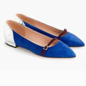 J. Crew Gwen Pointed Mary Jane Ballet Flats.